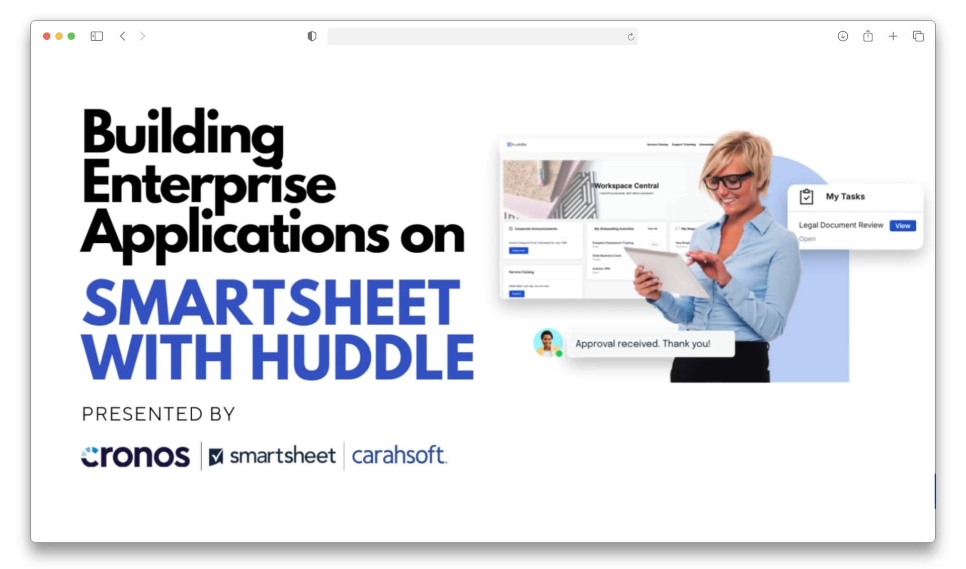 Turn Smartsheet Solutions into Scalable Business Applications with Huddle